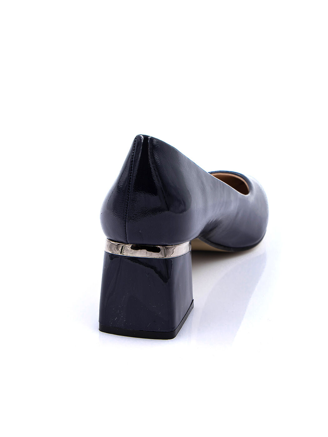 Туфли женские синие искусственный лак каблук устойчивый демисезон от производителя 3M вид 1