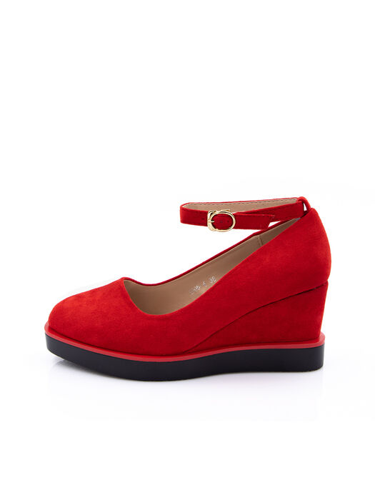 Туфли женские красные экозамша каблук устойчивый демисезон от производителя 4M