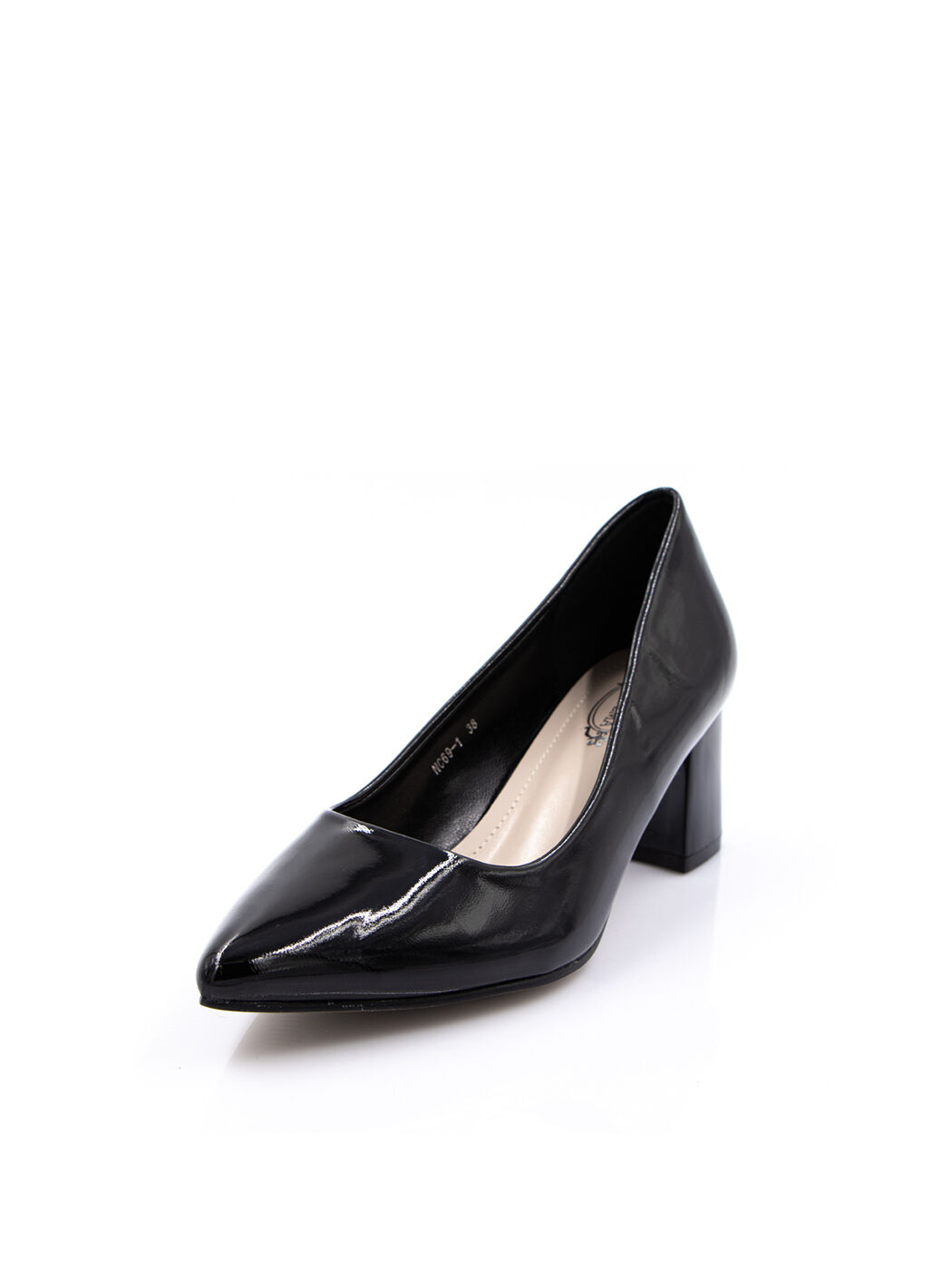 Туфли женские черные искусственный лак каблук устойчивый демисезон от производителя 1M вид 0