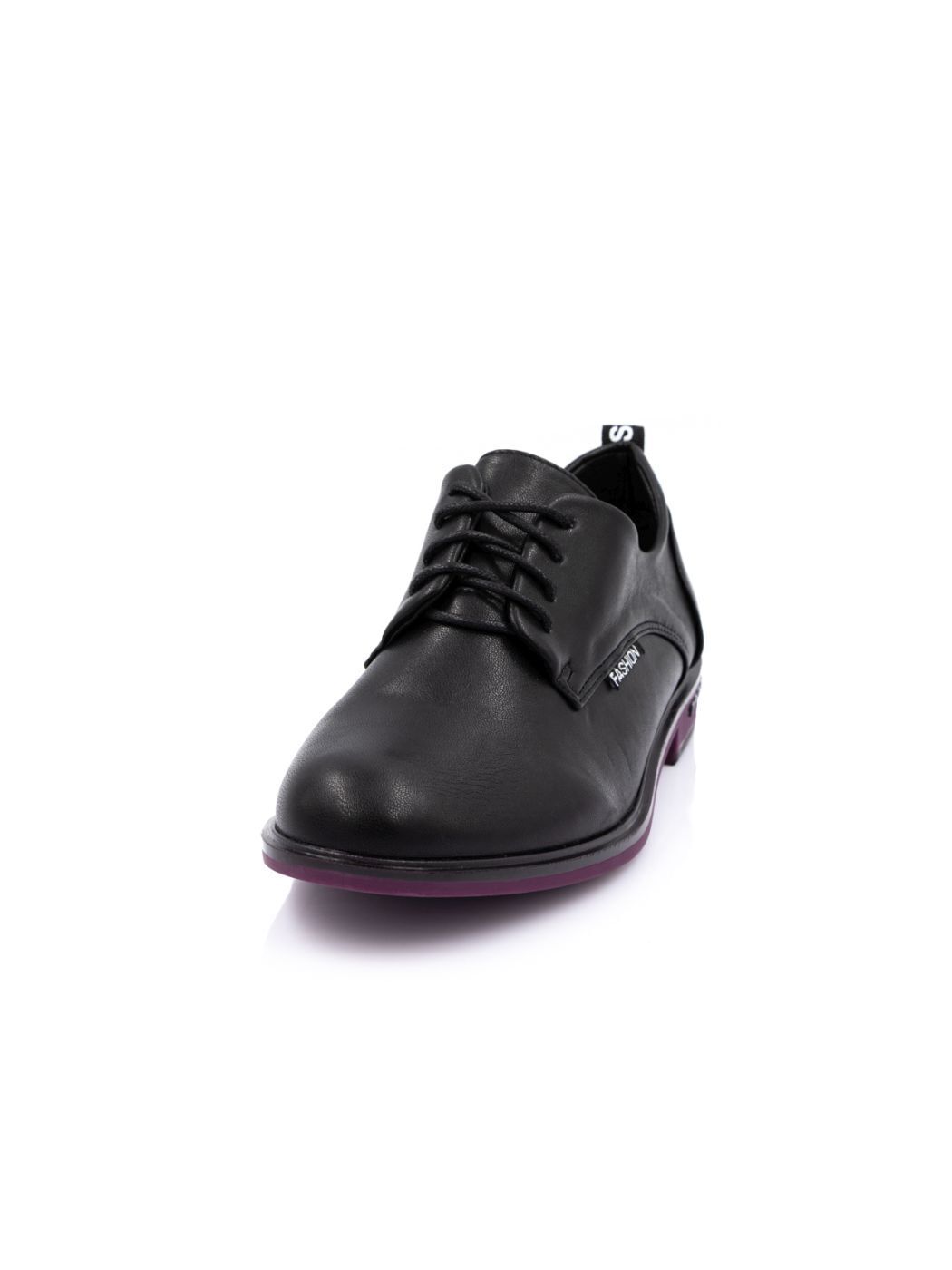 Туфли Oxfords женские черные экокожа демисезон от производителя 1M вид 2