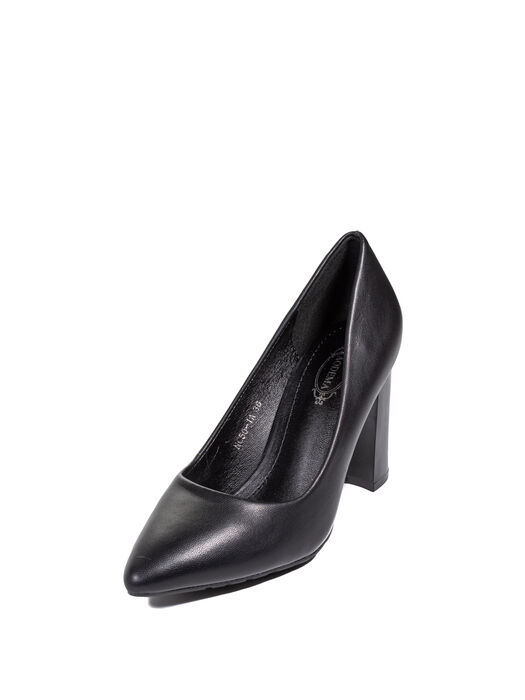 Туфли женские черные экокожа каблук устойчивый демисезон  AM вид 2