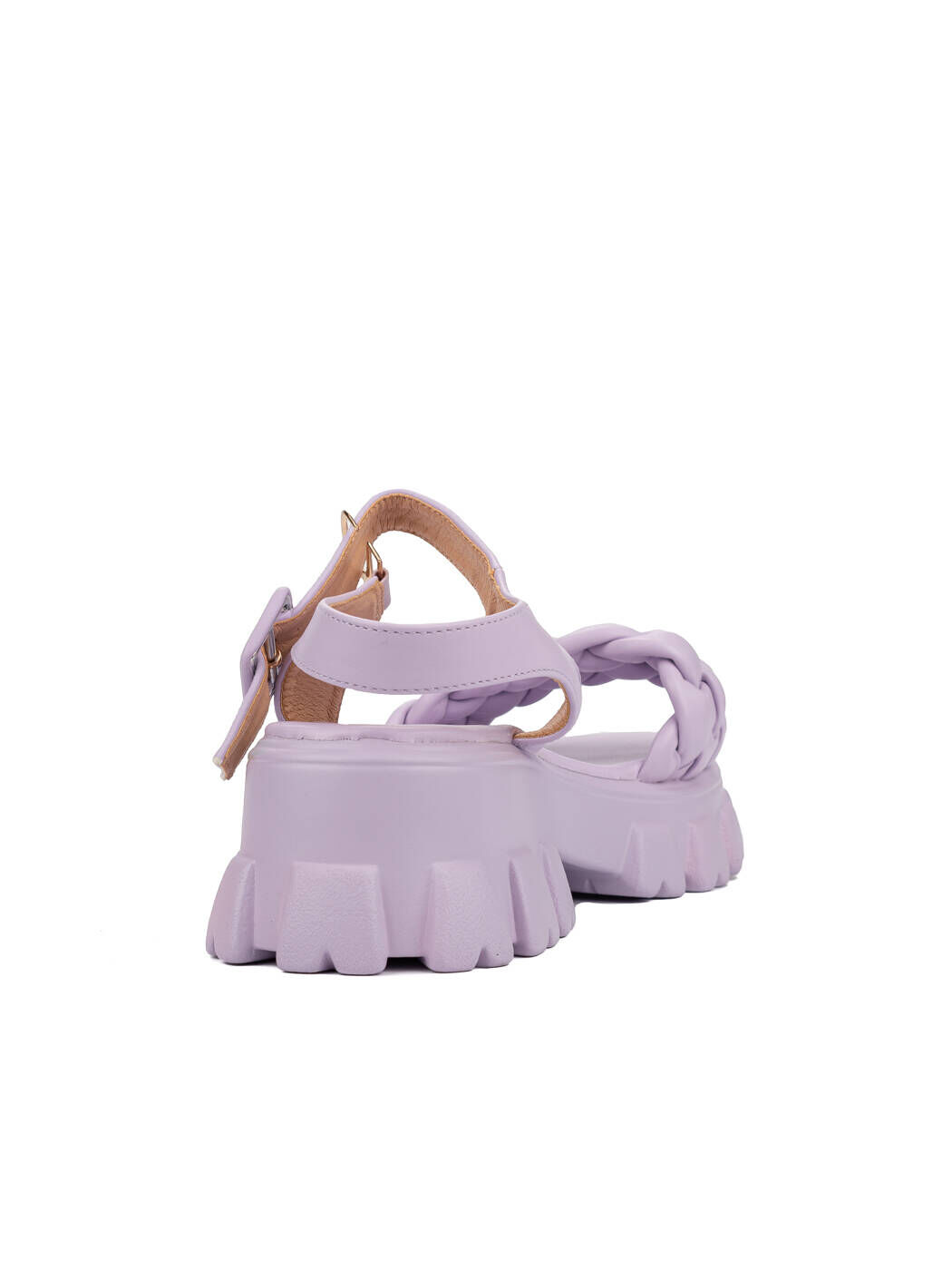 Босоніжки жіночі фіолетові екошкіра платформа літо 7M вид 2