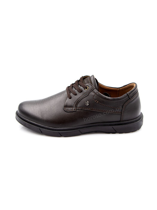 Туфлі чоловічі коричневі екошкіра демісезон платформа 3M